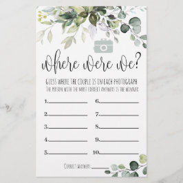 Flyer Juego de Despedida de Soltera Tarjeta Dónde Estába