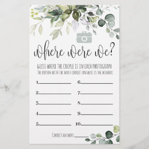 Flyer Juego de Despedida de Soltera Tarjeta Dónde Estába