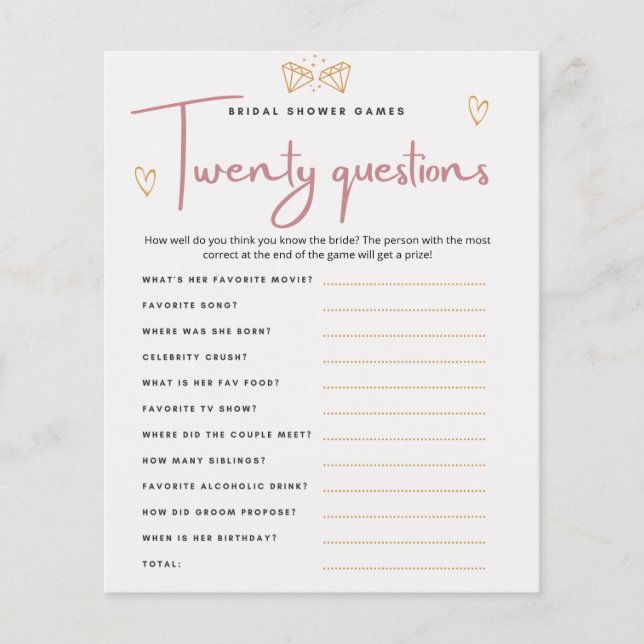 Flyer Juego de ducha de novia donde estábamos los cartel (Frente)