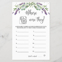 Flyer Juego de ducha de novia donde volaban