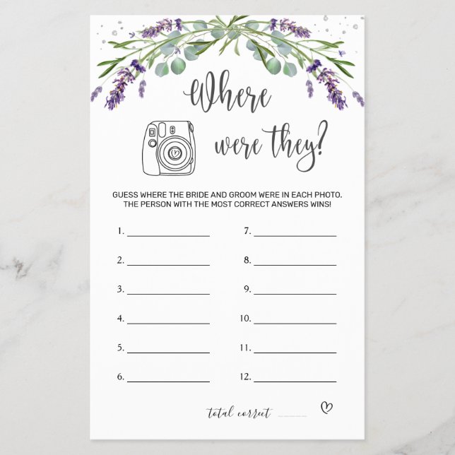 Flyer Juego de ducha de novia donde volaban (Frente)