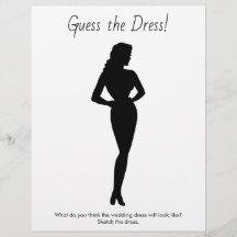 Juego de ducha de novia Esboza el vestido Boda