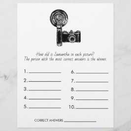 Flyer Juego de ducha de novia supongo que Boda de edad