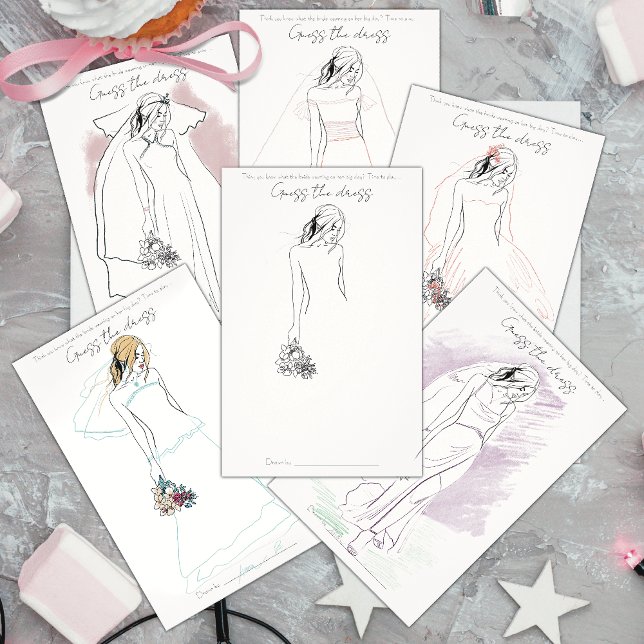 Flyer Juego De Ducha De Novias Adivinan El Vestido (Subido por el creador)