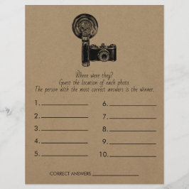 Flyer Juego De Ducha De Novias ¿Dónde Estaban? Boda
