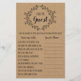 Flyer Juego De Ducha De Novias Encuentra La Tarjeta De I