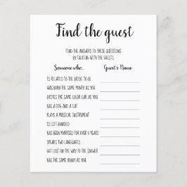 Flyer Juego De Ducha De Novias Encuentra La Tarjeta De I