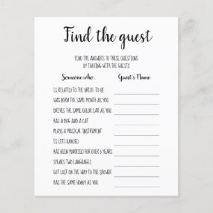 Flyer Juego De Ducha De Novias Encuentra La Tarjeta De I