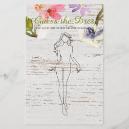 Flyer Juego de ducha de novias Juego de madera blanca Ro