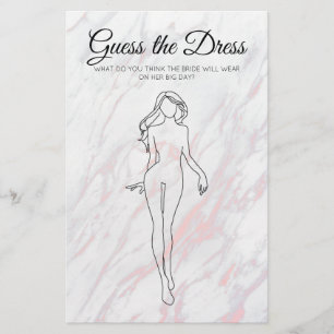Flyer Juego de ducha de novias Mármol gris adivina el ve