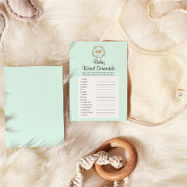 Flyer Juego de estribo de la palabra "cramble" del bebé 