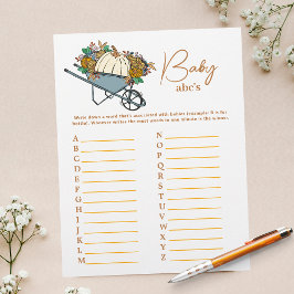 Flyer Juego de Fiestas Baby Shower de Country Garden