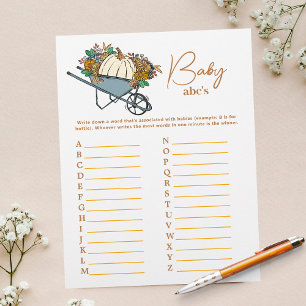 Flyer Juego de Fiestas Baby Shower de Country Garden