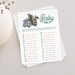 Flyer Juego de Fiestas Baby Shower de Woodland Storybook