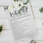 Flyer Juego de Floral de marfil blanco ¿podría el Groom<br><div class="desc">¿Qué haría el juego de ducha de novias Groom Say? Acuarela botánica,  marfil blanco acuarela floral. Los elementos coincidentes para completar la colección de eventos están disponibles en nuestra tienda Zazzle!</div>