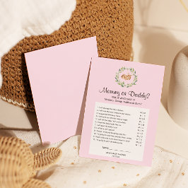 Flyer Juego de mamá o papá, Chica de ciervo floral