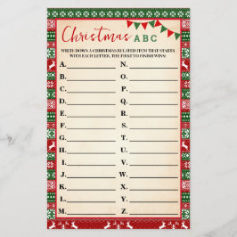 Flyer Juego de Navidad ABC Suéter Feo Tarjeta