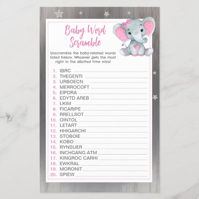 Flyer Juego de Palabras Descaradas de Elefantes Crescent (Frente)