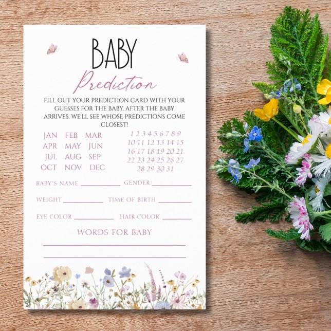 Flyer Juego de predicción de bebé para baby shower con f (Subido por el creador)