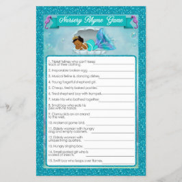 Flyer Juego de rima de cristales de Baby Shower para sir