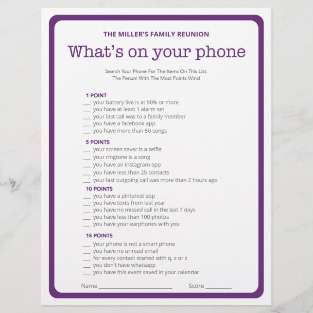 Flyer Juego de Rompehielos para Reunión Familiar 2 en 1 (Frente)