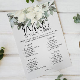 Flyer Juego Floral Blanco Marfil Qué Hay En Tu Bolso