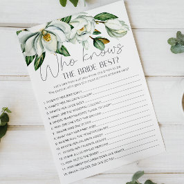 Flyer Juego Floral de Magnolia Blanca que conoce a la no