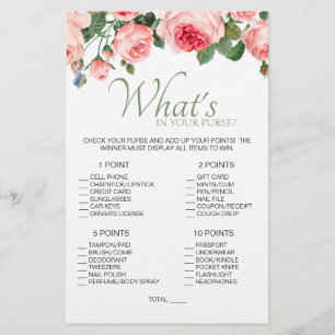 Flyer Juego floral de rosa rosa sonrojada ¿Qué hay en tu