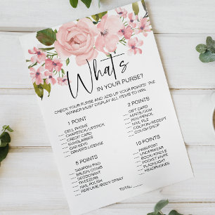 Flyer Juego Floral Rosas Rosadas Sonrojo Qué Hay En Tu B