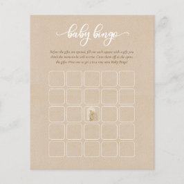 Flyer Juego Neutral Boho Pampas Grass Giraffe Baby Bingo