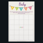 Flyer Juegos Baby Shower de doble cara<br><div class="desc">Empieza el fiesta con este divertido Bingo de Baby Shower de doble cara y ¡Qué hay en tu juego! ¡Doble la diversión por el precio de una! Visite nuestra página web para más diseños e inspiración: www.creativeuniondesign.com</div>