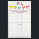 Flyer Juegos Baby Shower de doble cara<br><div class="desc">Empieza el fiesta con este divertido Bingo de Baby Shower de doble cara y ¡Qué hay en tu juego! ¡Doble la diversión por el precio de una! Visite nuestra página web para más diseños e inspiración: www.creativeuniondesign.com</div>