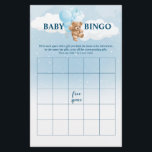 Flyer Juegos de Baby Shower Blue Teddy Bear BINGO<br><div class="desc">El Bingo Bebé es un juego divertido e interactivo perfecto para cualquier ducha de bebé con temática de oso de peluche. A cada huésped se le entrega una tarjeta de bingo para completar los regalos que usted piensa que se abrirán. Mientras la futura madre abre sus regalos, los invitados marcan...</div>