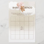 Flyer Juegos de Baby Shower de Oso Rosado<br><div class="desc">Este juego de Baby Shower de Oso Rosa es perfecto para hospedarse en su ducha de bebé.</div>