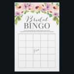 Flyer Juegos de ducha salvaje con doble cara de flor<br><div class="desc">Empieza el fiesta con este divertido Bingo de ducha de novia de dos lados y ¡Qué bien conoces el juego de novia! ¡Doble la diversión por el precio de una! Vea todos nuestros artículos coincidentes en nuestra colección de flores silvestres: https://www.zazzle.com/collections/wildflower-119454796637555602 Visite nuestro sitio web para más diseños e inspiración:...</div>