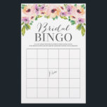 Flyer Juegos de ducha salvaje con doble cara de flor<br><div class="desc">Empieza el fiesta con este divertido Bingo de ducha de novia de dos lados y ¡Qué bien conoces el juego de novia! ¡Doble la diversión por el precio de una! Vea todos nuestros artículos coincidentes en nuestra colección de flores silvestres: https://www.zazzle.com/collections/wildflower-119454796637555602 Visite nuestro sitio web para más diseños e inspiración:...</div>