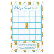 Juegos de duchas de bebé Blue and Green Teddy Bear