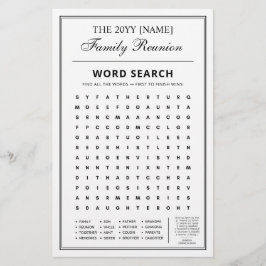 Flyer Juegos de Fiesta editables, juegos de palabras de