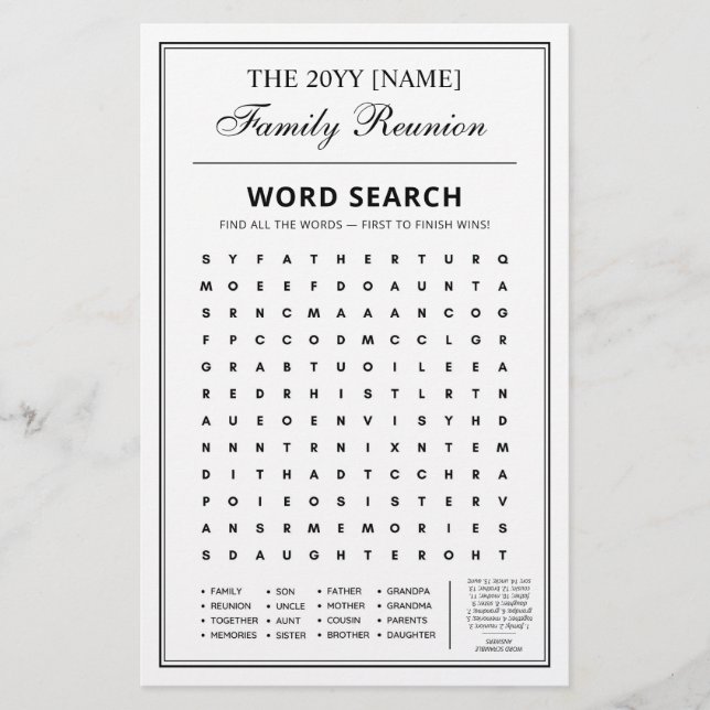 Flyer Juegos de Fiesta editables, juegos de palabras de  (Frente)