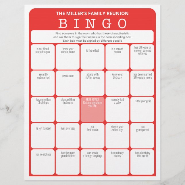 Flyer Juegos rompehielos para Reunión Familiar 2 en 1 (Frente)