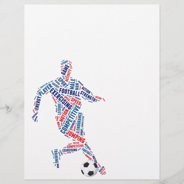 Flyer Jugador de fútbol con pelota (Frente)