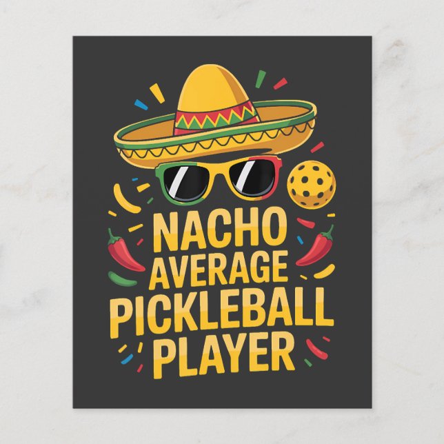 Flyer Jugador de Pickleball No Promedio (Frente)