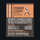 Flyer Jugador de tenis profesional, anuncio de clases/cl<br><div class="desc">Jugador De Tenis Pro,  Clases De Tenis/Clases De Anuncios Por La Tienda De Tarjetas De Negocios.</div>