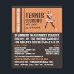Flyer Jugador de tenis profesional, anuncio de clases/cl<br><div class="desc">Jugador De Tenis Pro,  Clases De Tenis/Clases De Anuncios Por La Tienda De Tarjetas De Negocios.</div>