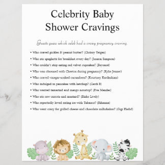 Flyer Jungle Safari Baby Shower Games