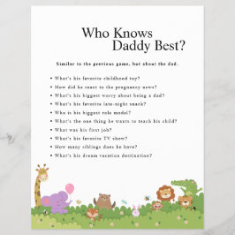 Flyer Jungle Safari Baby Shower Games