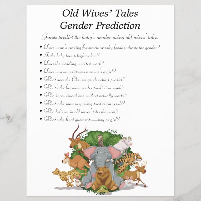 Flyer Jungle Safari Baby Shower Games (Frente)