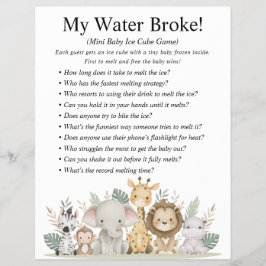 Flyer Jungle Safari Baby Shower Games