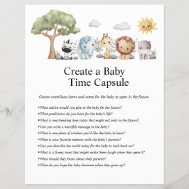 Flyer Jungle Safari Baby Shower Games