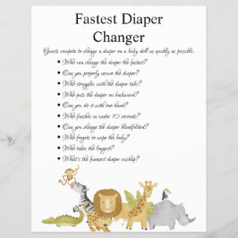 Flyer Jungle Safari Baby Shower Games
